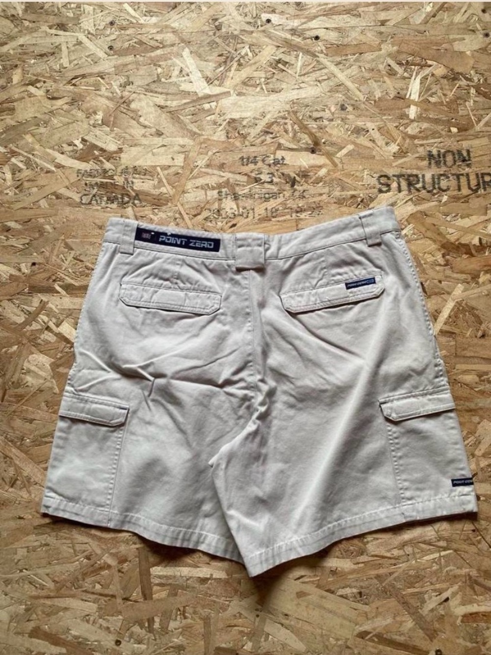 Point Zero Men's Beige Cargo Shorts - 36